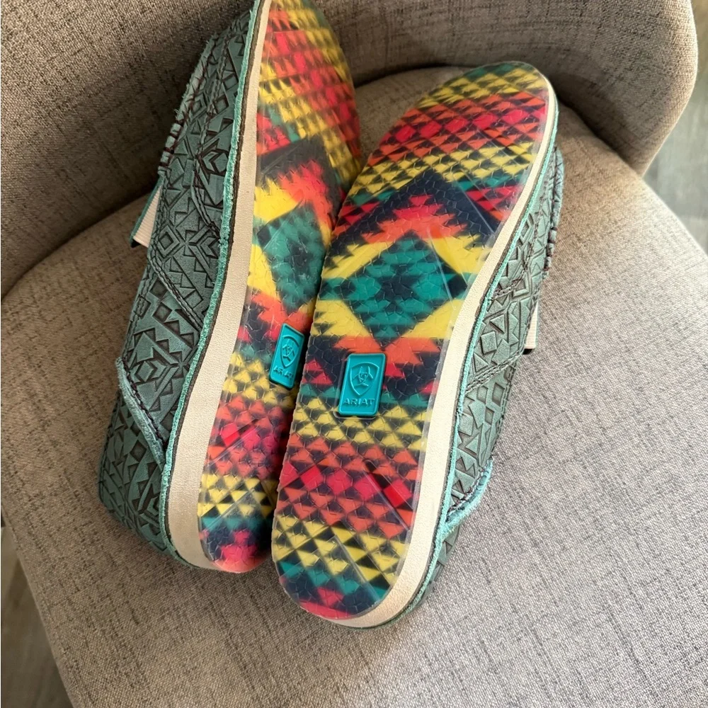 Ariat Teal loafers size 9.5 - Picture 4 of 5